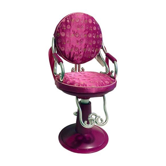 Our Generation Other - Our Generation Sitting Pretty Doll Salon Chair - Toy Purple Barber Chair